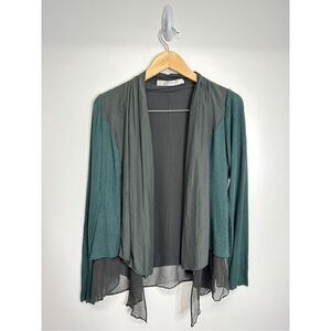 Lola‎ & Sophie Open Green/Black Cardigan Size Medium